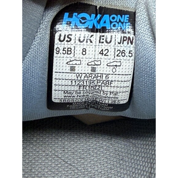 Hoka One One Womens Arahi 6  Running Shoes Light Blue Sz 9.5 - Picture 12 of 14